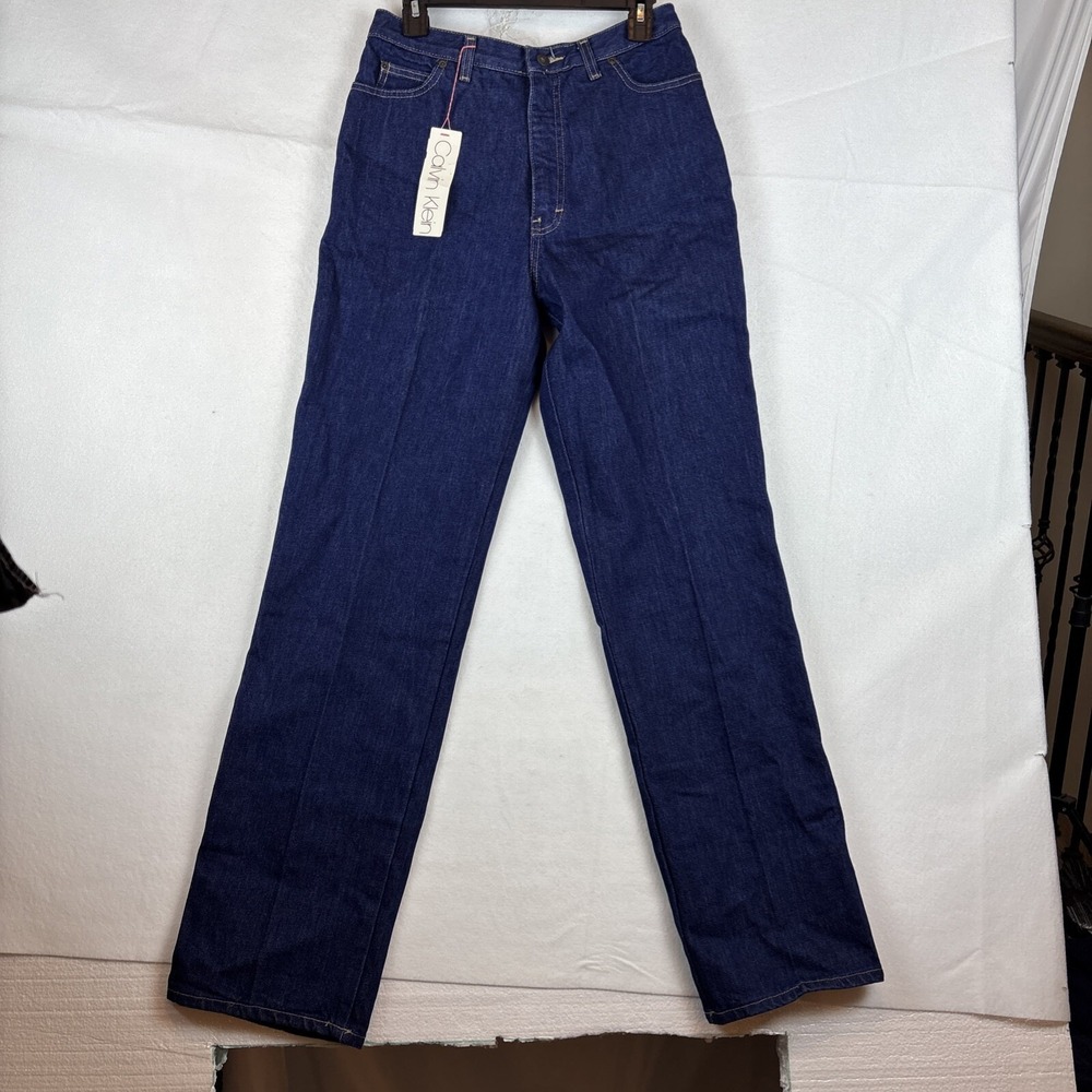 NWT Vtg 80s Calvin Klein W 5 Pocket Western Cigarette Leg Jeans 30w 33L Made USA